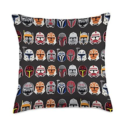 Star Wars The Clone Wars Trooper Helmet Pattern Throw Pillow